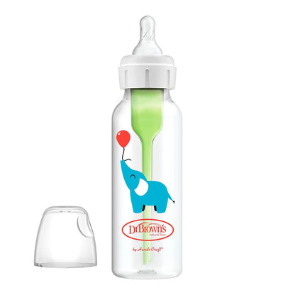 Dr. Brown’s Anti-Colic Options+ Narrow Baby Bottles, 0m+ Level 1 Nipple - Baby Bottle to Reduce Colic (3 Pack), Purple 8 oz