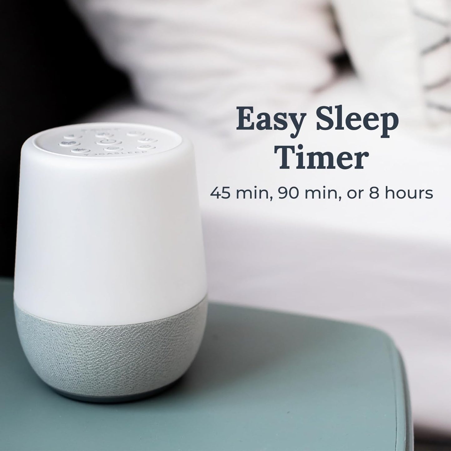 Yogasleep Duet White Noise Sound Machine & Night Light, 30 Natural Sounds,Bluetooth-Wireless Speaker for Travel,Office Privacy,Concentration,Sleep Aid for Adults & Baby, Registry & Nursery Gift,White