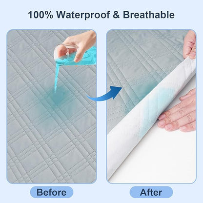 david's kids 2 Pack Waterproof Mini Crib Mattress Protector, Fit Pack N Play, Playard and Mini Crib Mattresses, Ultra Soft Breathable Pad Cover for Boys Girls Neutral, Black Checker