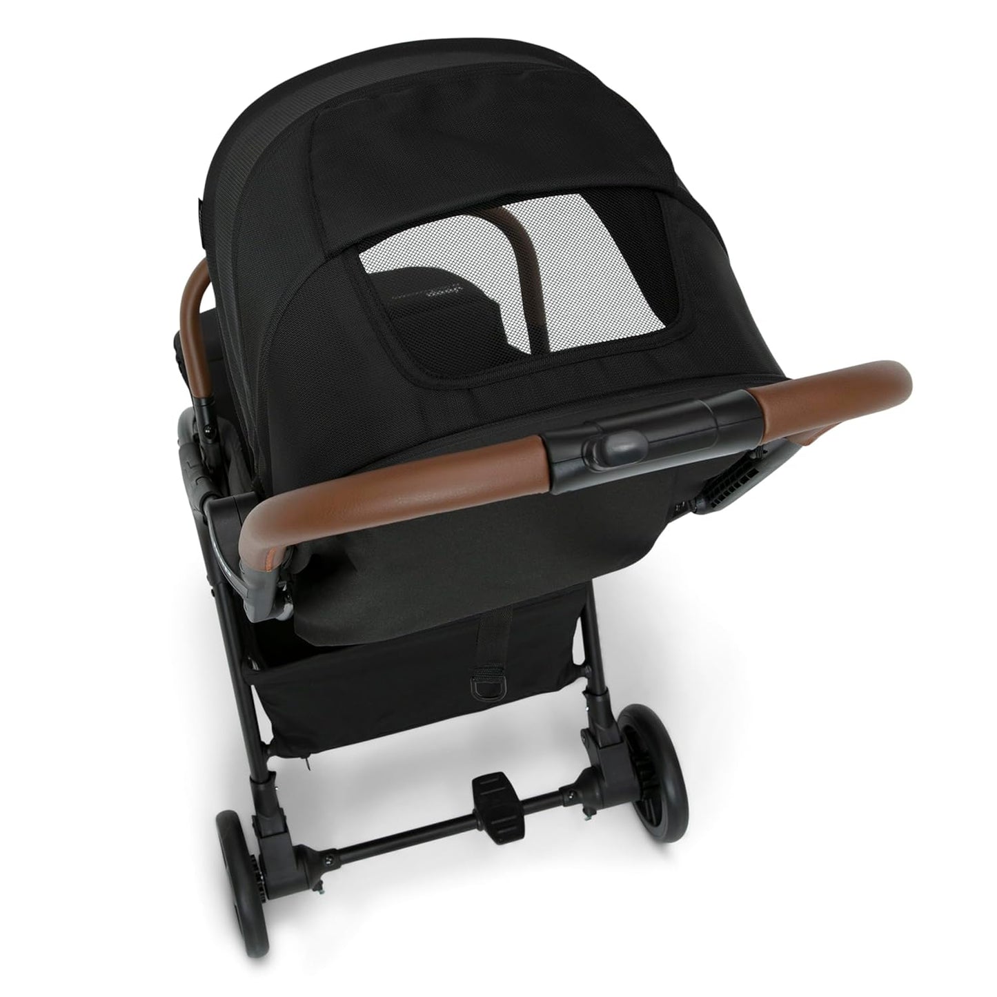 Jeep Altitude Compact Travel Stroller by Delta Children Greenguard Gold, Easy One Hand Fold, Lightweight, Extendable Canopy with Peek-a-Boo Window, Reclining Seat, 4 Wheel Suspension, Olive Green