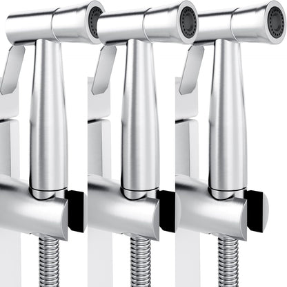 Purrfectzone Bidet Sprayer for Toilet, Handheld Sprayer Kit, Cloth Diaper Sprayer Set - Easy to Install - Stainless Steel