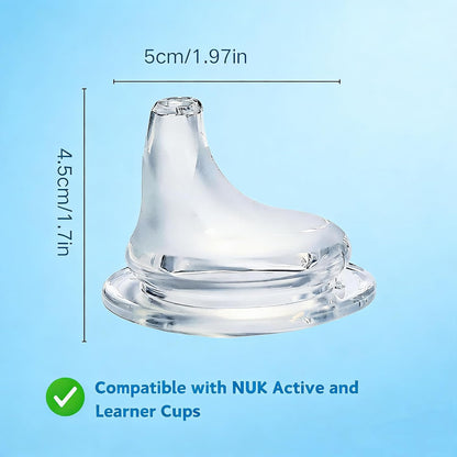 8Pack Replacement Silicone Spout Compatible with NUK Activity and Learner Cups, Nipple Replacement Spouts Leak-Proof, BPA-Free, Easy to Clean, Easy Transition from Bottle to Cup