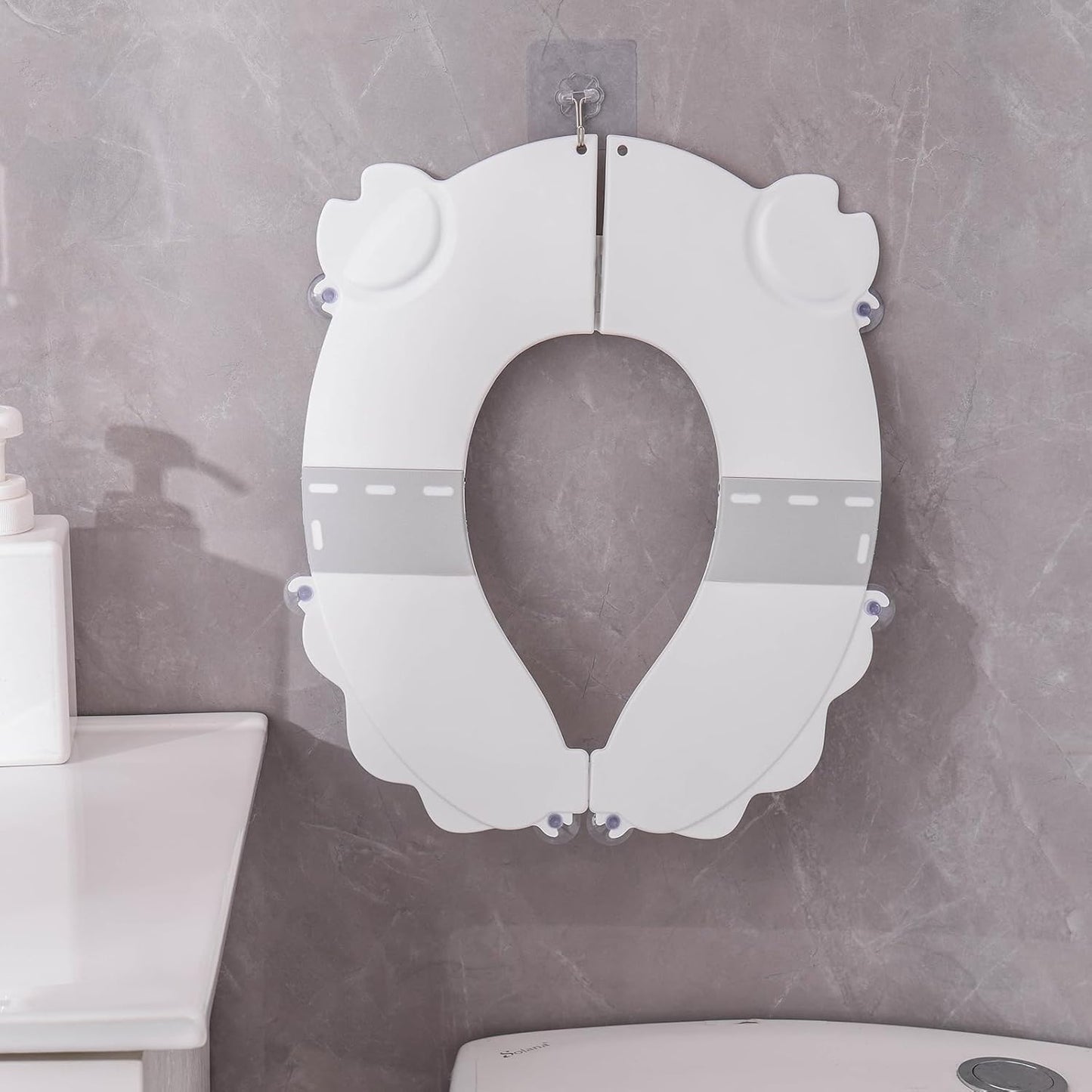 Portable Potty Training Seatï Upgraded Non-Slip-Anti pinch buttocks, No need to disassemble and install every time, saving a lot of time for Toddlers & Kids, Suitable for multi shaped toilets (Pink)