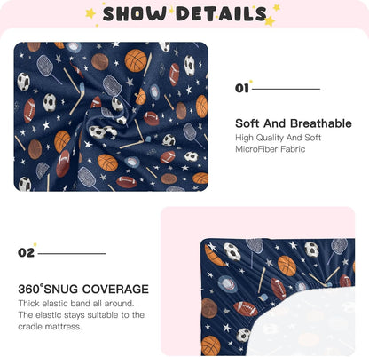 Baby Crib Sheet Cute Goose Flowers Crib Mattress for Boys and Girls Playard Sheet Soft Breathable Fitted Baby Mattress Cover 52x28in