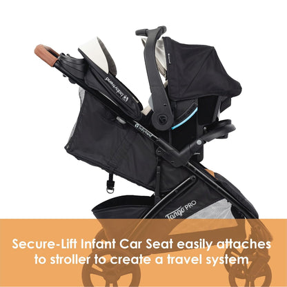 Baby Trend Tango PRO Travel System with Secure-Lift Infant Car Seat, Dash Black