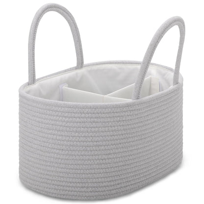 COMSE Baby Diaper Caddy Organizer, Car Caddy, Diaper Change Organizer, Gift Baskets Empty, Portable Tote Bag with Divider, Baby Shower Gifts Newborn Essentials Registry Must Have, Light pink