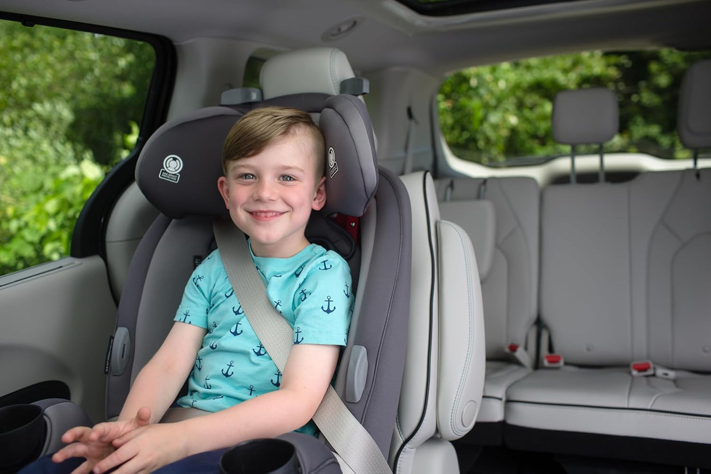 Safety 1st Grow and Go All-in-One Slim Convertible Car Seat, Rear Facing, 5-40 lbs, Forward Facing (30–65 lbs), High Back Booster Seat 40-100 pounds, Alaskan Blue