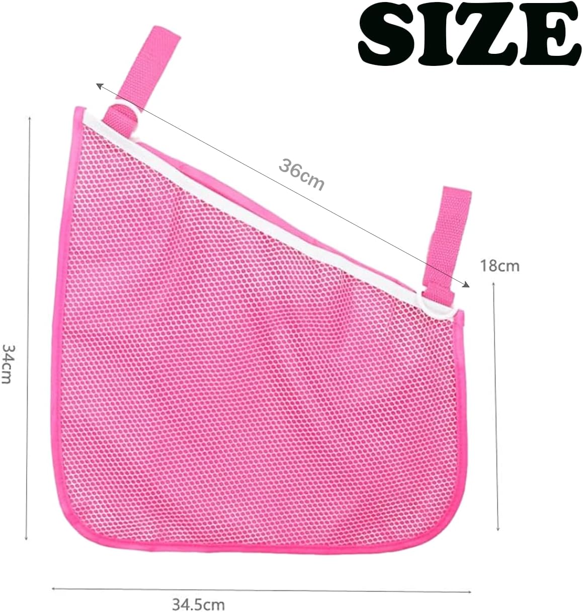 Alovexiong 2 Pack Universal Stroller Organizer Bag, Side Sling Cargo Stroller Net, Non-Slip and Adjustable Straps Storage Mesh Bag for Baby Accessories, Mesh Cargo Net for Stroller Storage - Black