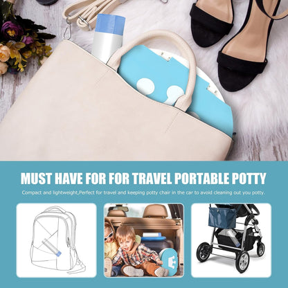 VISATOR Portable Travel Potty Chair Liners Bags Universal with Drawstring, 90 PCS (18 * 20INCH) (Green)