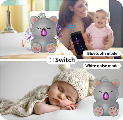 Baby Sleep Sound Machine & Bluetooth Speaker | Portable White Noise Sound Machine with 3 Timers for Nursery, Travel | Non-Looping Soothing Sounds Sleeping Music for Infants, Toddlers & Kids