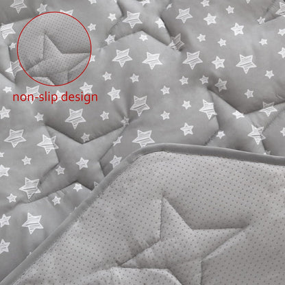 Octagon Playpen Mat Grey, Non Slip 8 Panel Playpen Mattress Mat Fits Regalo Extra Large Play Yard and hiccapop XL 69" Baby Playpen, Grey Star Octagon Playard Pad