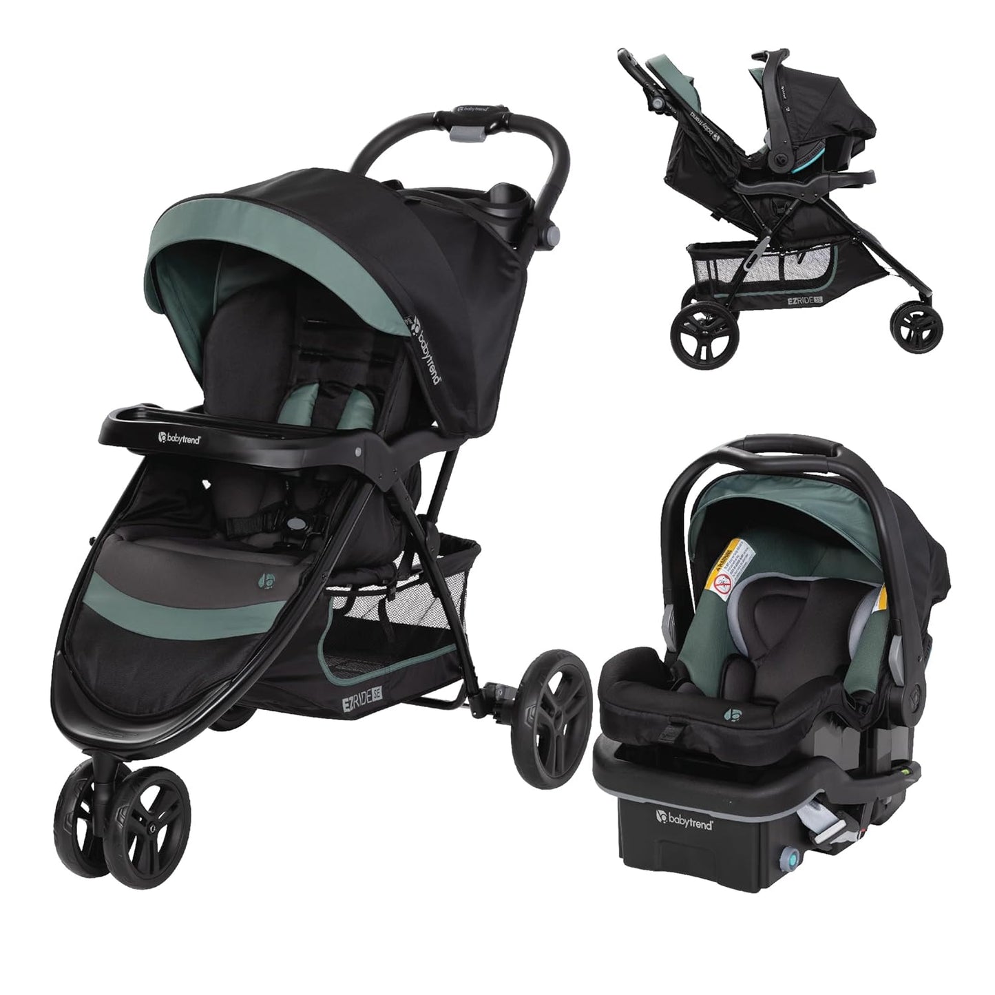 Baby Trend Stroller and EZ-Lift Infant Car Seat, EZ Ride Travel System, Dash Grey