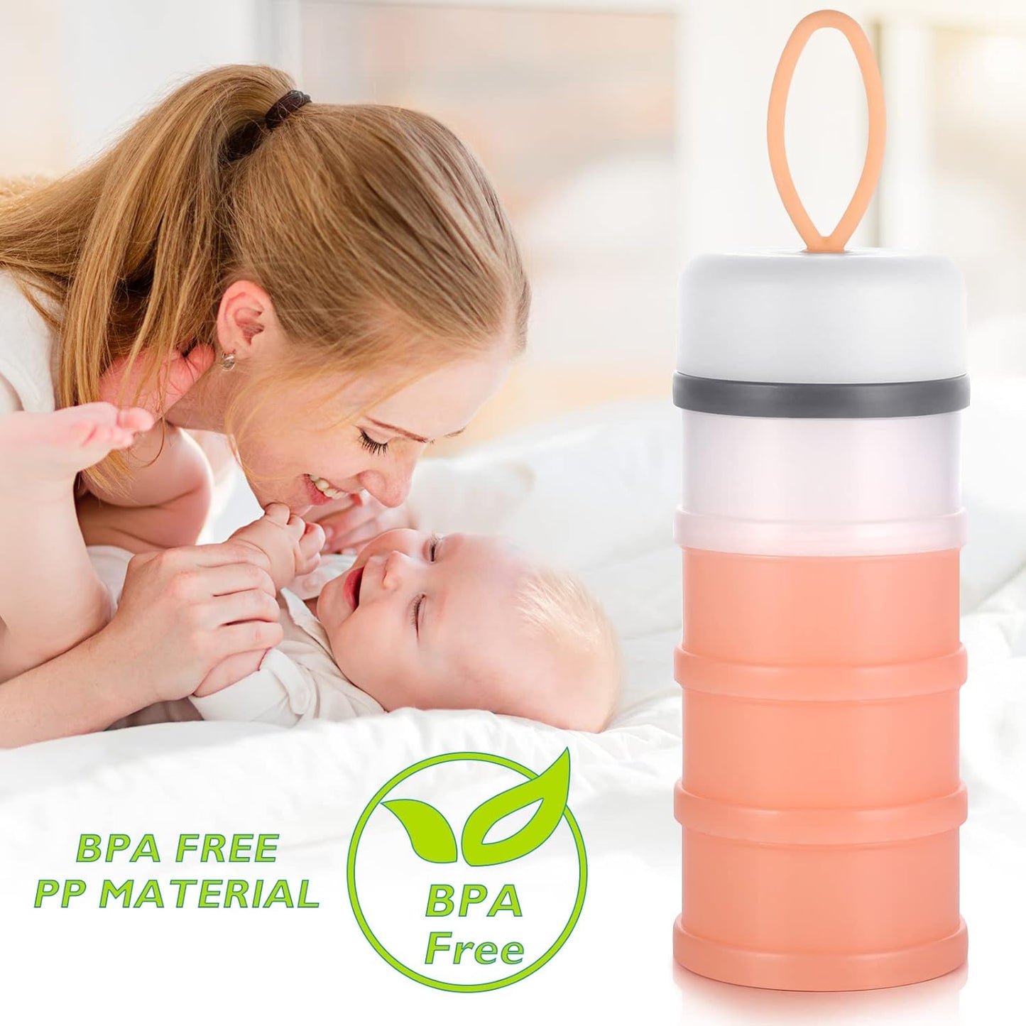 Accmor Baby Formula Dispenser On The Go, Stackable Formula Dispenser Formula Container to Go, Non-Spill Portable Milk Powder Kids Snack Storage Container, BPA Free