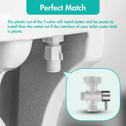 BARROCK Handheld Bidet Sprayer for Toilet, Stainless Steel Metal Made Baby Cloth Diaper Spraying Kit, Bathroom Toilet Bidet Attachment Set for Bathing Pets and Feminine Hygiene, Matte Black