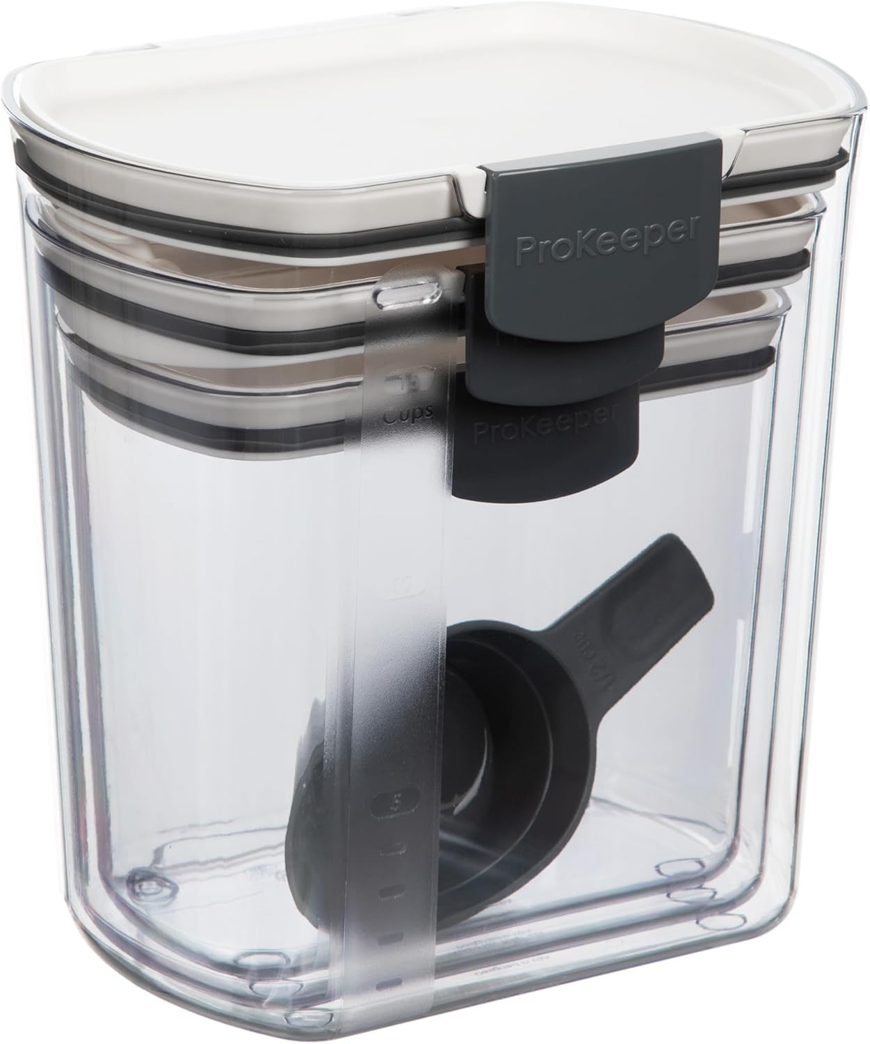 ProKeeper 1 Quart Airtight Powdered Sugar Storage Container – Grey, BPA-Free Plastic