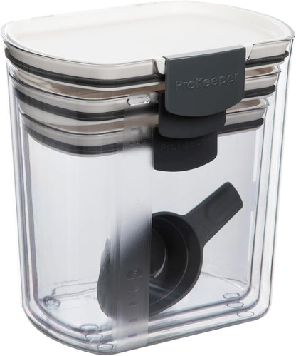ProKeeper 1 Quart Airtight Powdered Sugar Storage Container – Grey, BPA-Free Plastic