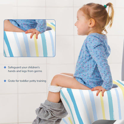 30 Pack Toilet Seat Covers Disposable, Large Waterproof Potty Covers for Toddlers, Kids, and Adults, Individually Wrapped for Travel, Toddler Potty Training for Public Restroom, Airplane, Trip