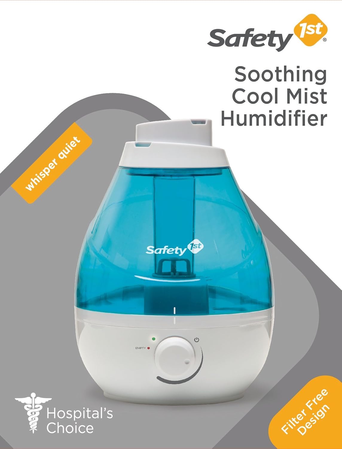 Safety 1st 360 Degree Cool Mist Ultrasonic Humidifier, Seafoam