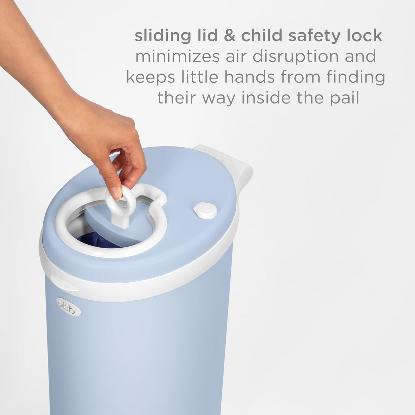Ubbi Steel Diaper Pail, Odor Locking, No Special Bag Required, Award-Winning, Registry Must-Have, White