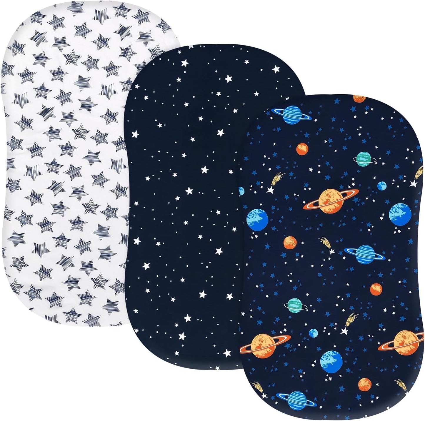 PHF 3 Pack Soft Mini Crib Sheets, Floral & Animal Pack N Play Sheets for Baby Boys Girls, No Slip Universal Fit for Pack N Play, Playard, Portable and Mini Crib Mattresses,Floral & Animal