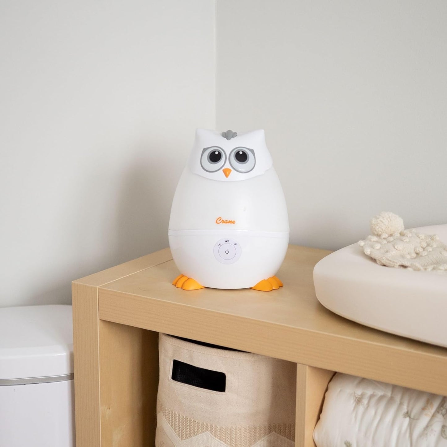 Crane Baby Mini Adorable Snow Owl Baby Humidifier, 0.5 Gal Cool Mist Humidifiers with Aroma Tray and Nightlight, Whisper Quiet Ultrasonic Humidifier for Baby and Toddler Room, Congestion Relief