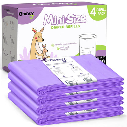 Refills Compatible with DEKOR Plus Diaper Pail Refill Bags| 8 Pack| Super Powerful Odor Eliminator Extra Thick Diaper Pail Bags| Each Holds up to 6032 Diapers| Fresh Lemon Scent| Easy to Replace