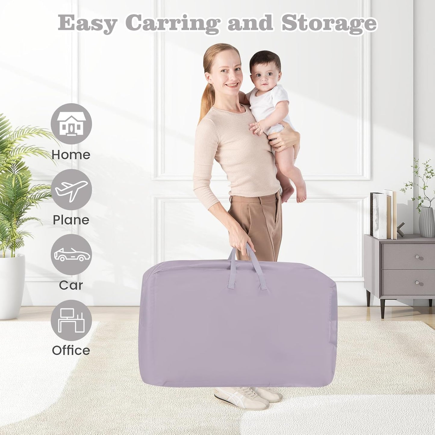 INFANS 3 in 1 Baby Bassinet, Bedside Sleeper with Comfy Mattress, Wheels, 6 Height Adjustable, Storage Basket, Travel Bag, Portable All Mesh Crib for Newborn Infant (Dark Grey)