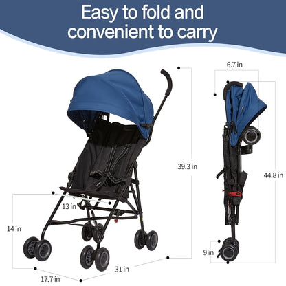 Baby Stroller, Cool Kids Lightweight Travel Stroller with Carrier for Walking, Shopping, and Playgrounds