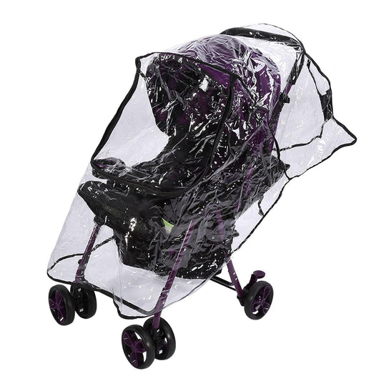 GOTOTOP Baby Stroller Cover PVC Universal Baby Stroller Rain Cover Dust Wind Pram Accessory 21.7 x 29.5 x 15.7inch