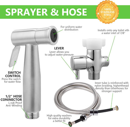YA MI Multi Functional Hand-held Toilet Spray, Toilet Muslim Shower Sprinkler, Suitable for Women's Washing, Baby Bathing, Diaper Cleaning Spray