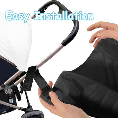 2 Pack Universal Side Sling Stroller Organizer with Mesh Cargo Net,Adjustable and Non-Slip Stroller Storage Bags, Portable Side Sling Stroller Cargo Net for Baby Accessories(Black)