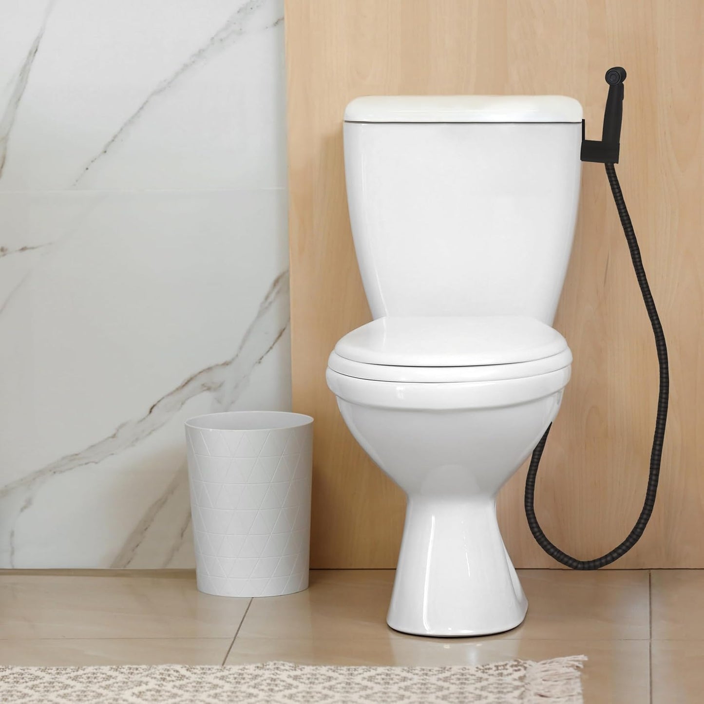 Design House 583906 Modern Single-Function Dual-Mount Hand Held Bidet Sprayer for Bathroom, Matte Black