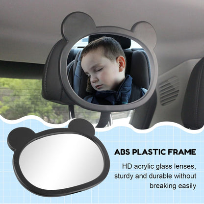Shatterproof Baby Car Mirror, Car Seat Mirror for Baby Rear Facing Seat Easy Install on Headrest, Wide Angle Clear Wide View, Easily Observe the Child Move