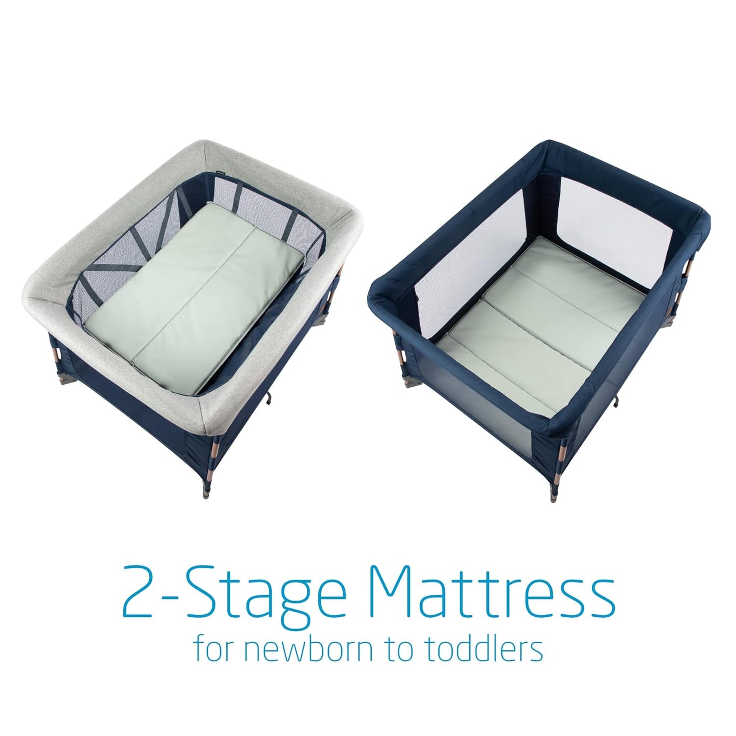 Maxi-Cosi Swift Baby Playard with Mat, Baby Playpen, Play Yard with Bassinet, Portable Playpen for Babies and Toddlers, Classic Oat