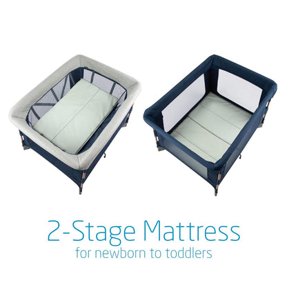 Maxi-Cosi Swift Baby Playard with Mat, Baby Playpen, Play Yard with Bassinet, Portable Playpen for Babies and Toddlers, Classic Oat