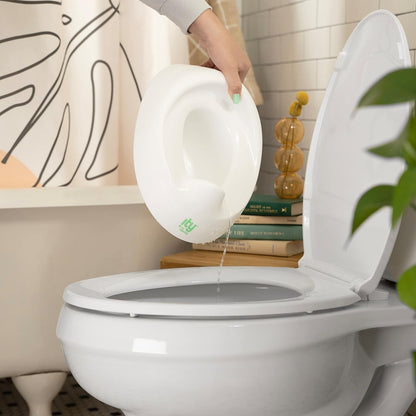 Ingenuity Ready Set Go Potty Training Toilet, Removable Bowl, Non-Skid Bottom, Wide Stable Base, Age 18 Months & Up, White & Grey