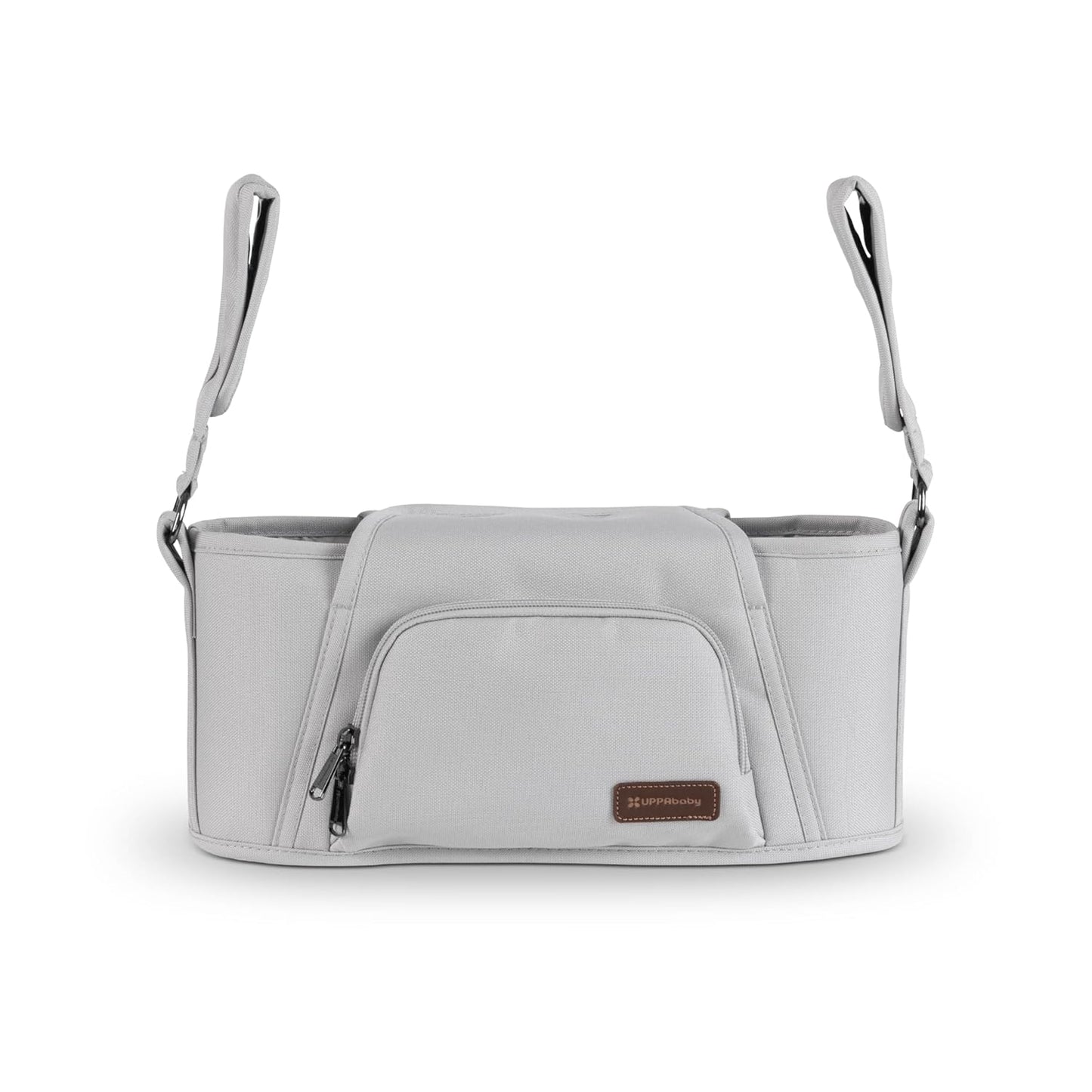 UPPAbaby Carry-All Parent Organizer – Easy Attach, Universal Fit – Multiple Compartments for Beverages, Snacks + Personal Items – Secure Zippered Pocket – Charcoal