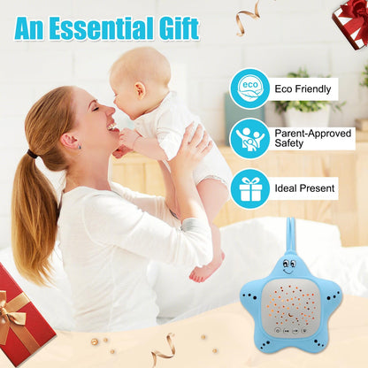 Portable White Noise Machine for Baby | Sleep Aid Music Lullaby Sound Machine with Star Projector for Nursery, Home, Travel | Gift for Infants, Toddlers, Kids