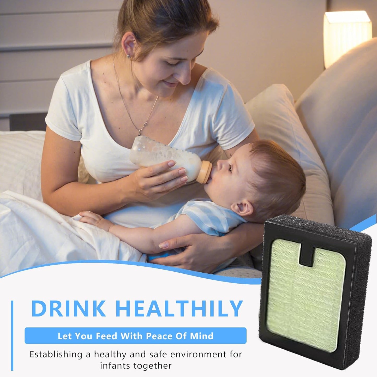 3PCS HEPA Filter Replacement Compatible with Baby Brezza Bottle Dryer Advanced and Baby Brezza Bottle Washer Pro