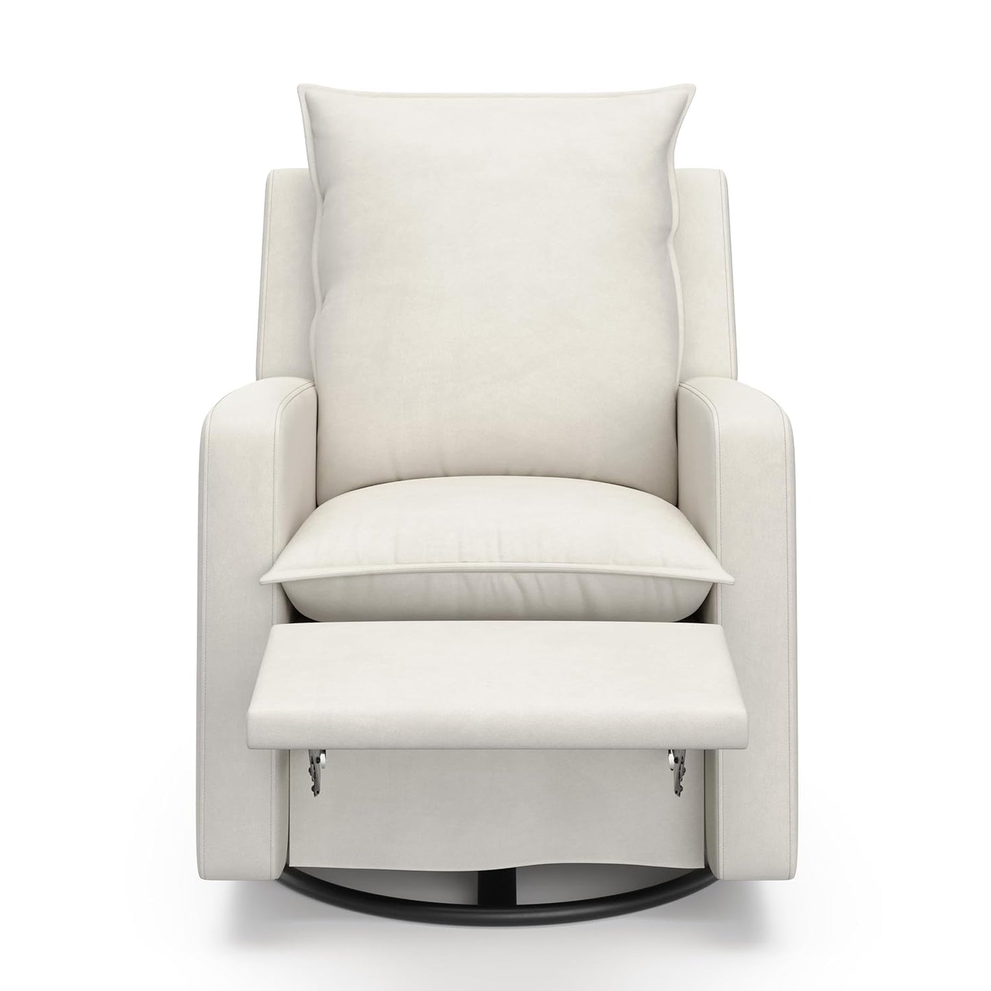 Storkcraft Timeless Recliner Glider with USB Charging Port (Ivory Boucle) - Ultimate Nursery Rocking Chair, Baby Glider Chair for Nursery, 360° Swivel Recliner, Plush Upholstery