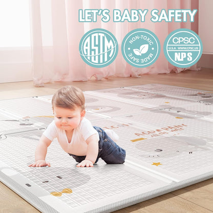 ZEEBABA Baby Playpen with Mat, Playpen for Babies and Toddlers, Small Baby Play Pens, Play Yard for Infants with Play Mat, 47x47inch Playard with Gate