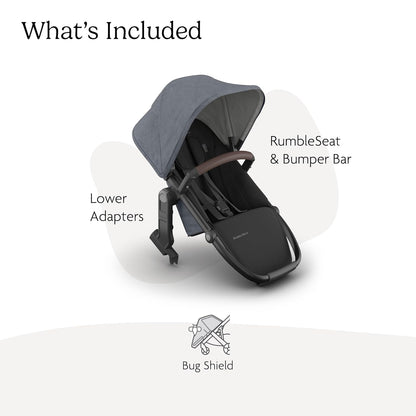 UPPAbaby RumbleSeat V3 Second Lower Seat - Compatible with Vista V2 and Vista V3 - All-Weather Seat + Magnetic Buckle – Adapters Included -Owen (Mocha Mélange)