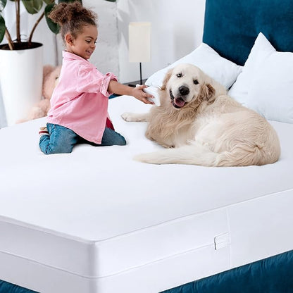 Utopia Bedding Mattress Protector Zippered Twin Size, 100% Waterproof Bed Bug and Dust Mite Proof Mattress Encasement, Absorbent 6 Sided Mattress Cover