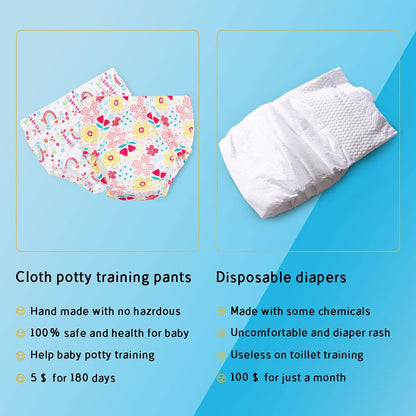 Toddler Potty Training Pants 4 Pack,Cotton Training Underwear Size 2T,3T,4T,Waterproof Underwear for Kids