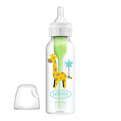 Dr. Brown’s Anti-Colic Options+ Narrow Baby Bottles, 0m+ Level 1 Nipple - Baby Bottle to Reduce Colic (3 Pack), Purple 8 oz