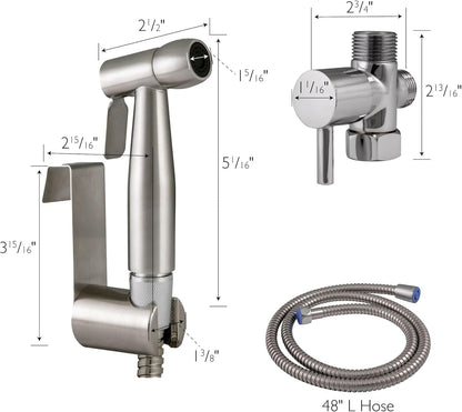 Design House 583906 Modern Single-Function Dual-Mount Hand Held Bidet Sprayer for Bathroom, Matte Black