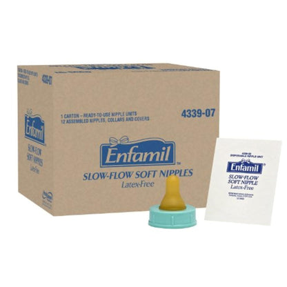 Enfamil Slow Flow Soft Nipples, Latex-Free & BPA Free, 12 Count