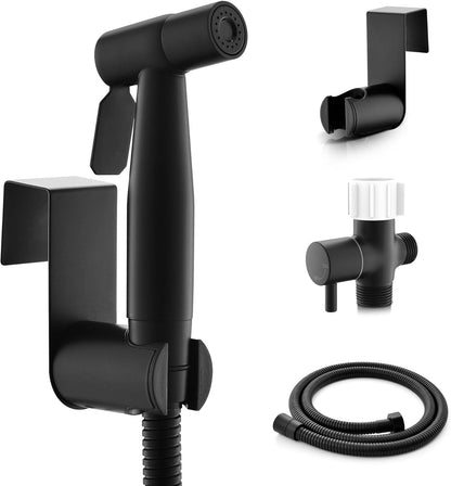 LUFEIDRA Handheld Bidet Sprayer for Toilet-Adjustable Water Pressure Jet Spray with Bidet Hose for Feminine Wash, New Premium Stainless Steel Muslim Shower Toilet Bidet Cloth Diaper Sprayer Set