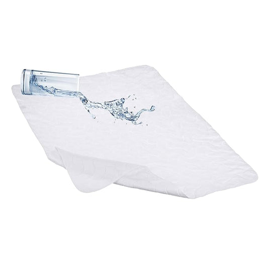 American Baby Company Waterproof Flat Reusable Multi-use Pad Protector, Quilt-Like Multi-use Protective Mattress Pad Cover for Babies, Adults and Pets, White, 18" x 27"