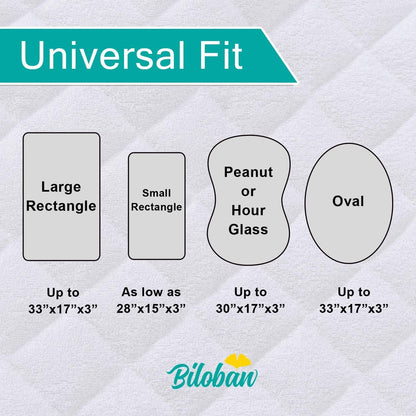 Bassinet Mattress Pad Cover Waterproof, Quilted Mattress Protector Sheets Fits All Mainstream Bassinet - Rectangle, Oval, Hourglass, 2 Pack, 17'' x 33'', Ultra Soft Breathable, White and Grey